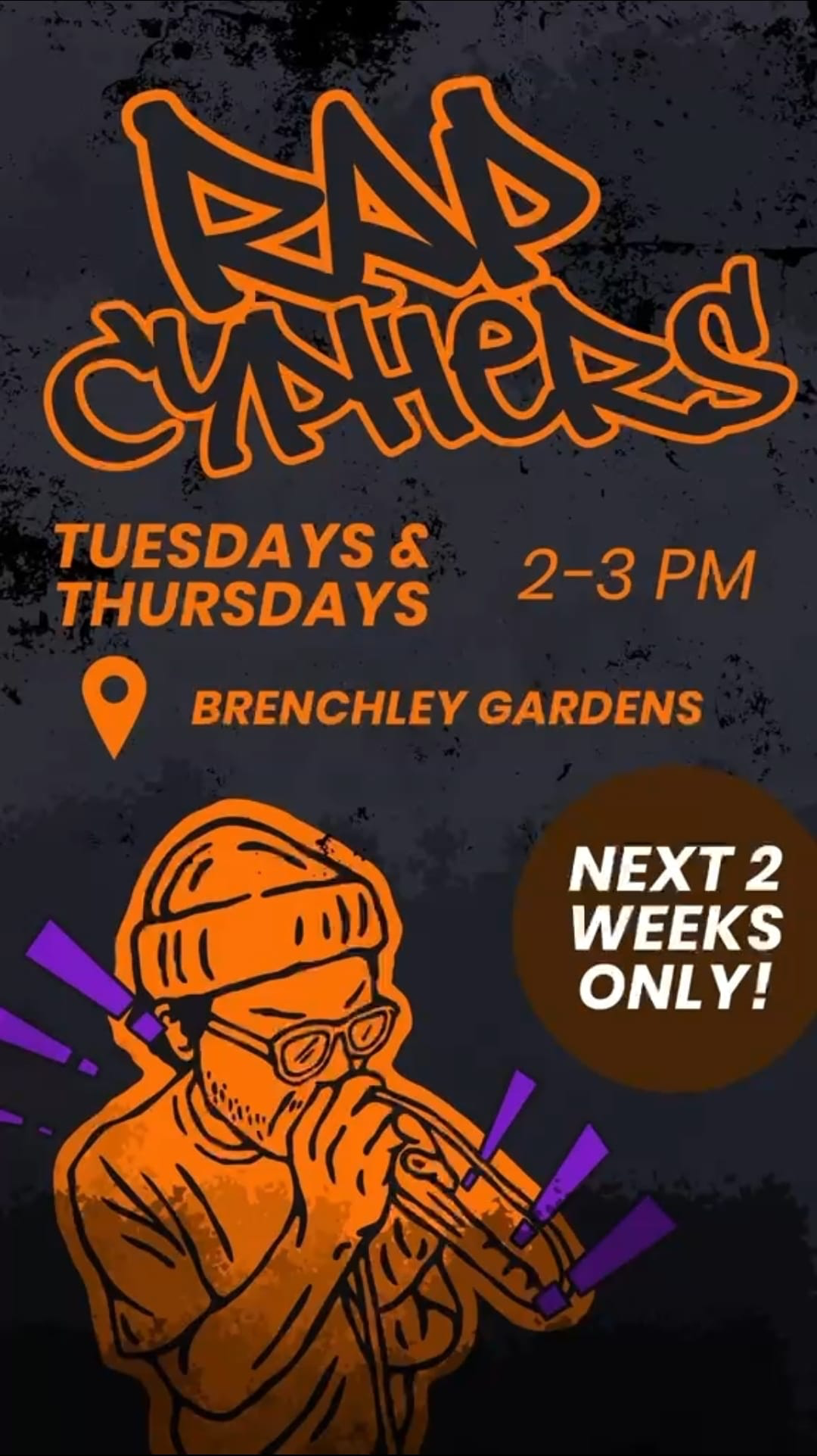 Rap Cyphers at Brenchley Gardens! with @mercutio.the.bard